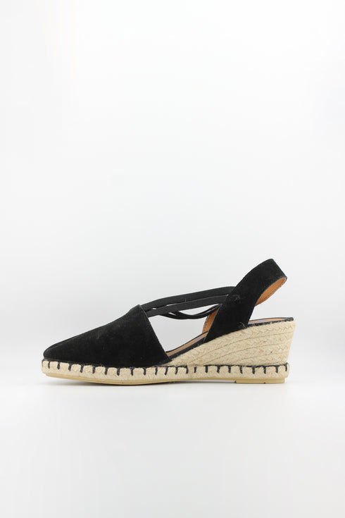 Verbenas Suede Espadrille Wedge Slingback Sandals